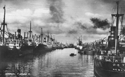 Dasreihafen um 1930 Bild zeigt den F