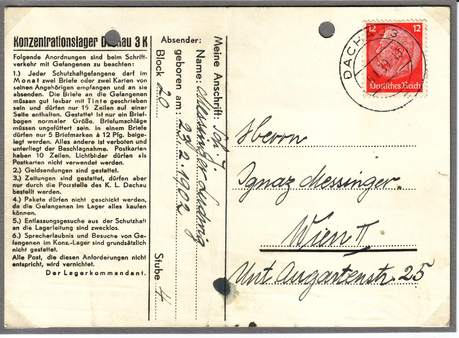 Dieses Bild zeigt einen Brief von Willi Müller an seine Mutter