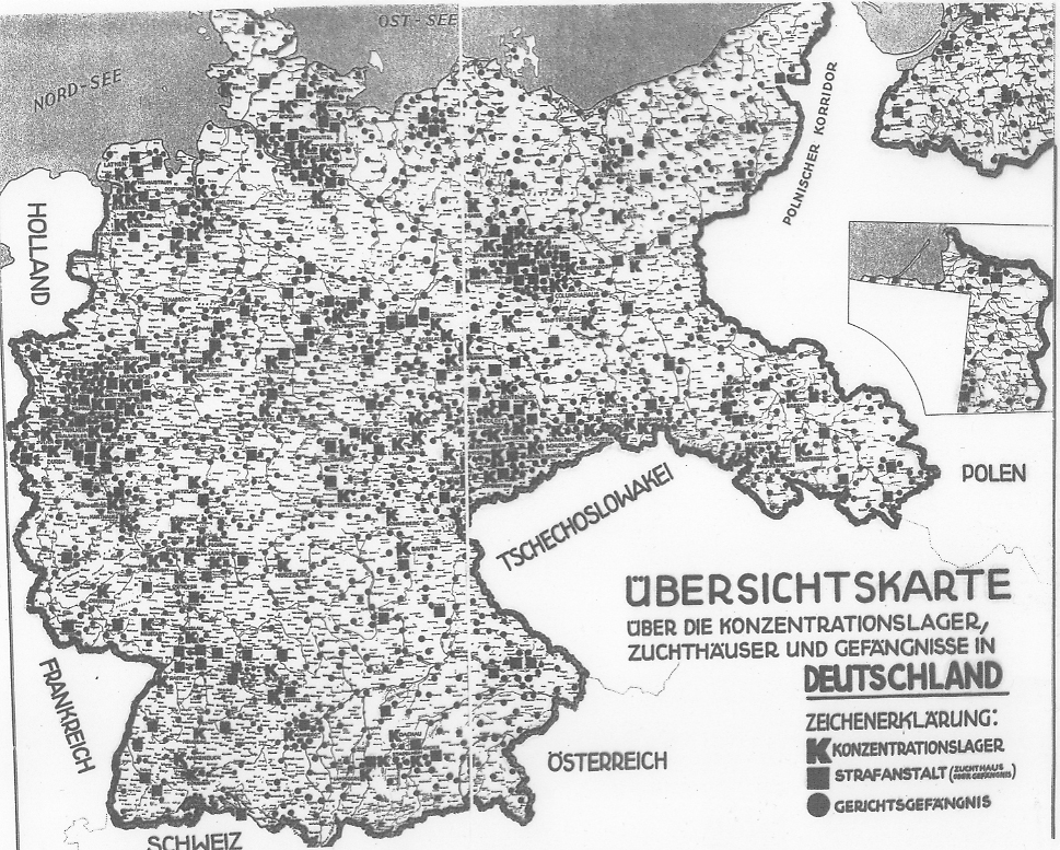 Übersichtskarte von KZ, Zuchthäusern und Gefängnissen | Spurensuche-Bremen