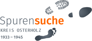 Logo mit Fußspuren die durch die Schrift laufen