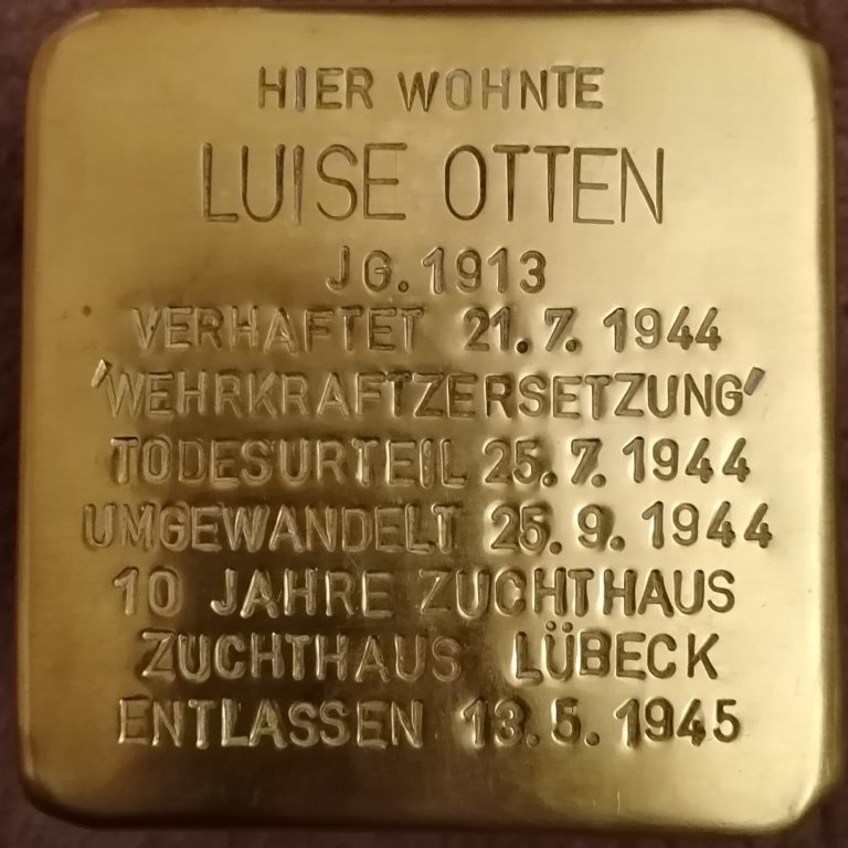 Luise Otten geborene Roehrs