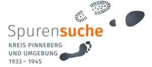 Logo-Fußspuren laufen durch die Schrift